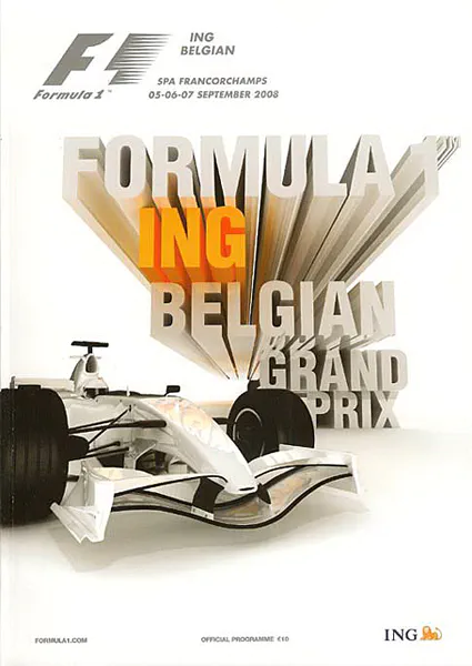 2008-09-07 | Grand Prix De Belgique | Spa-Francorchamps | Formula 1 Event Artworks | formula 1 event artwork | formula 1 programme cover | formula 1 poster | carsten riede