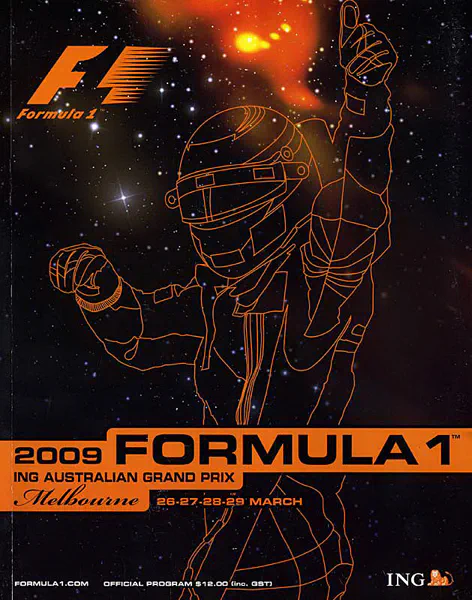 2009-03-29 | Australian Grand Prix | Melbourne | Formula 1 Event Artworks | formula 1 event artwork | formula 1 programme cover | formula 1 poster | carsten riede