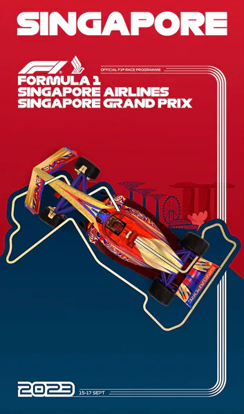 2023-09-17 | Singapore Grand Prix | Singapore | Formula 1 Event Artworks | formula 1 event artwork | formula 1 programme cover | formula 1 poster | carsten riede