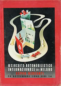 1946-09-30 | Circuito Di Milano | Milano | Formula 1 Event Artworks | formula 1 event artwork | formula 1 programme cover | formula 1 poster | carsten riede