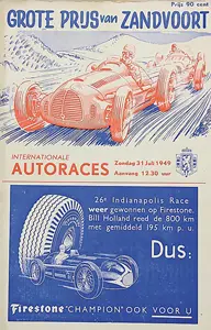 1949-07-31 | Grote Prijs Van Zandvoort | Zandvoort | Formula 1 Event Artworks | formula 1 event artwork | formula 1 programme cover | formula 1 poster | carsten riede