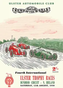 1950-08-12 | Ulster Trophy | Dundrod | Formula 1 Event Artworks | formula 1 event artwork | formula 1 programme cover | formula 1 poster | carsten riede
