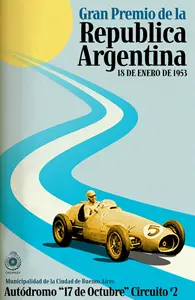 1953-01-18 | Gran Premio De La Republica Argentina | Buenos Aires | Formula 1 Event Artworks | formula 1 event artwork | formula 1 programme cover | formula 1 poster | carsten riede
