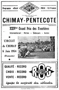 1954-06-06 | Grand Prix Des Frontieres | Chimay | Formula 1 Event Artworks | formula 1 event artwork | formula 1 programme cover | formula 1 poster | carsten riede