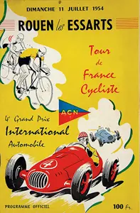 1954-07-11 | Grand Prix De Rouen-Les-Essarts | Rouen | Formula 1 Event Artworks | formula 1 event artwork | formula 1 programme cover | formula 1 poster | carsten riede