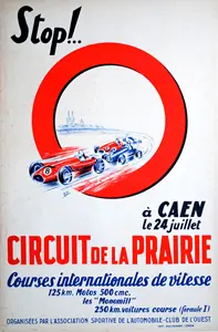 1954-07-25 | Grand Prix De Caen | Caen | Formula 1 Event Artworks | formula 1 event artwork | formula 1 programme cover | formula 1 poster | carsten riede