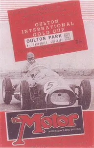 1954-08-07 | International Gold Cup | Oulton Park | Formula 1 Event Artworks | formula 1 event artwork | formula 1 programme cover | formula 1 poster | carsten riede