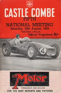 1954-08-28 | Joe Fry Memorial Trophy | Castle Combe | Formula 1 Event Artworks | formula 1 event artwork | formula 1 programme cover | formula 1 poster | carsten riede