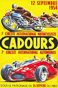 1954-09-12 | Circuit De Cadours | Cadours | Formula 1 Event Artworks | formula 1 event artwork | formula 1 programme cover | formula 1 poster | carsten riede