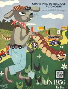 1956-06-03 | Grand Prix De Belgique | Spa-Francorchamps | Formula 1 Event Artworks | formula 1 event artwork | formula 1 programme cover | formula 1 poster | carsten riede