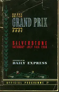 1956-07-14 | British Grand Prix | Silverstone | Formula 1 Event Artworks | formula 1 event artwork | formula 1 programme cover | formula 1 poster | carsten riede