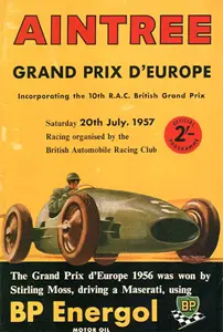 1957-07-20 | British Grand Prix | Aintree | Formula 1 Event Artworks | formula 1 event artwork | formula 1 programme cover | formula 1 poster | carsten riede