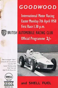 1958-04-07 | Glover Trophy | Goodwood | Formula 1 Event Artworks | formula 1 event artwork | formula 1 programme cover | formula 1 poster | carsten riede