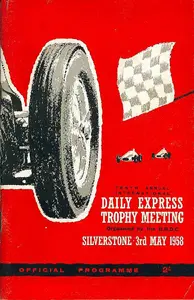 1958-05-03 | International Trophy | Silverstone | Formula 1 Event Artworks | formula 1 event artwork | formula 1 programme cover | formula 1 poster | carsten riede