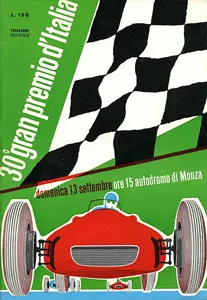1959-09-13 | Gran Premio D`Italia | Monza | Formula 1 Event Artworks | formula 1 event artwork | formula 1 programme cover | formula 1 poster | carsten riede