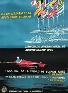 1960-02-07 | Gran Premio De La Republica Argentina | Buenos Aires | Formula 1 Event Artworks | formula 1 event artwork | formula 1 programme cover | formula 1 poster | carsten riede