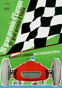 1960-09-04 | Gran Premio D`Italia | Monza | Formula 1 Event Artworks | formula 1 event artwork | formula 1 programme cover | formula 1 poster | carsten riede