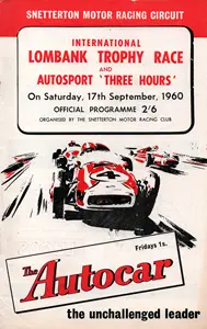 1960-09-17 | Lombank Trophy | Snetterton | Formula 1 Event Artworks | formula 1 event artwork | formula 1 programme cover | formula 1 poster | carsten riede