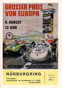 1961-08-06 | Grosser Preis von Deutschland | Nürburgring | Formula 1 Event Artworks | formula 1 event artwork | formula 1 programme cover | formula 1 poster | carsten riede