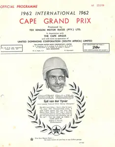 1962-01-02 | Cape Grand Prix | Killarney | Formula 1 Event Artworks | formula 1 event artwork | formula 1 programme cover | formula 1 poster | carsten riede