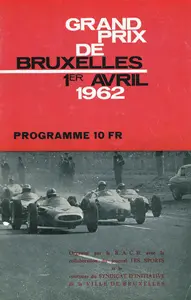 1962-04-01 | Grand Prix De Bruxelles | Bruxelles | Formula 1 Event Artworks | formula 1 event artwork | formula 1 programme cover | formula 1 poster | carsten riede