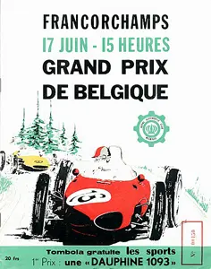 1962-06-17 | Grand Prix De Belgique | Spa-Francorchamps | Formula 1 Event Artworks | formula 1 event artwork | formula 1 programme cover | formula 1 poster | carsten riede
