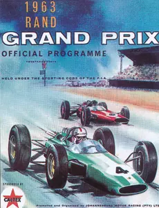 1963-12-14 | Rand Grand Prix | Kyalami | Formula 1 Event Artworks | formula 1 event artwork | formula 1 programme cover | formula 1 poster | carsten riede