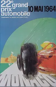 1964-05-10 | Grand Prix De Monaco | Monte Carlo | Formula 1 Event Artworks | formula 1 event artwork | formula 1 programme cover | formula 1 poster | carsten riede