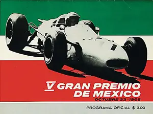 1966-10-23 | Gran Premio De Mexico | Mexico | Formula 1 Event Artworks | formula 1 event artwork | formula 1 programme cover | formula 1 poster | carsten riede