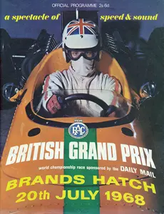 1968-07-20 | British Grand Prix | Brands Hatch | Formula 1 Event Artworks | formula 1 event artwork | formula 1 programme cover | formula 1 poster | carsten riede