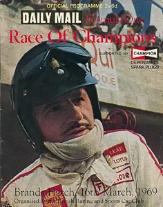 1969-03-16 | Race Of Champions | Brands Hatch | Formula 1 Event Artworks | formula 1 event artwork | formula 1 programme cover | formula 1 poster | carsten riede