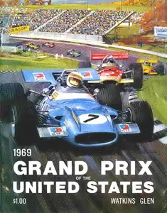 1969-10-05 | United States Grand Prix | Watkins Glen | Formula 1 Event Artworks | formula 1 event artwork | formula 1 programme cover | formula 1 poster | carsten riede
