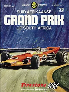 1970-03-07 | South African Grand Prix | Kyalami | Formula 1 Event Artworks | formula 1 event artwork | formula 1 programme cover | formula 1 poster | carsten riede