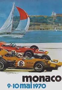 1970-05-10 | Grand Prix De Monaco | Monte Carlo | Formula 1 Event Artworks | formula 1 event artwork | formula 1 programme cover | formula 1 poster | carsten riede