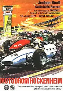 1971-06-13 | Rhein Pokalrennen | Hockenheim | Formula 1 Event Artworks | formula 1 event artwork | formula 1 programme cover | formula 1 poster | carsten riede