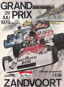 1973-07-29 | Grote Prijs Van Nederland | Zandvoort | Formula 1 Event Artworks | formula 1 event artwork | formula 1 programme cover | formula 1 poster | carsten riede
