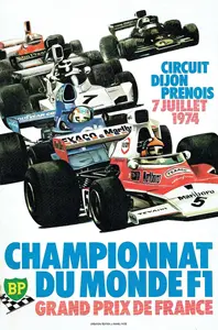 1974-07-07 | Grand Prix De France | Dijon-Prenois | Formula 1 Event Artworks | formula 1 event artwork | formula 1 programme cover | formula 1 poster | carsten riede
