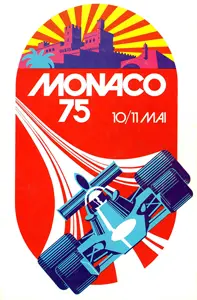 1975-05-11 | Grand Prix De Monaco | Monte Carlo | Formula 1 Event Artworks | formula 1 event artwork | formula 1 programme cover | formula 1 poster | carsten riede