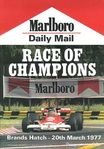 1977-03-20 | Race Of Champions | Brands Hatch | Formula 1 Event Artworks | formula 1 event artwork | formula 1 programme cover | formula 1 poster | carsten riede