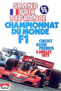 1977-07-03 | Grand Prix De France | Dijon-Prenois | Formula 1 Event Artworks | formula 1 event artwork | formula 1 programme cover | formula 1 poster | carsten riede