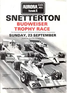 1979-09-23 | Budweiser Trophy | Snetterton | Formula 1 Event Artworks | formula 1 event artwork | formula 1 programme cover | formula 1 poster | carsten riede