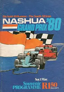 1980-03-01 | South African Grand Prix | Kyalami | Formula 1 Event Artworks | formula 1 event artwork | formula 1 programme cover | formula 1 poster | carsten riede