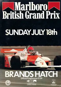 1982-07-18 | British Grand Prix | Brands Hatch | Formula 1 Event Artworks | formula 1 event artwork | formula 1 programme cover | formula 1 poster | carsten riede