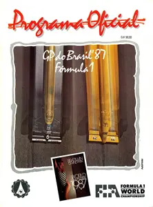 1987-04-12 | Grande Premio Do Brasil | Jacarepagua | Formula 1 Event Artworks | formula 1 event artwork | formula 1 programme cover | formula 1 poster | carsten riede