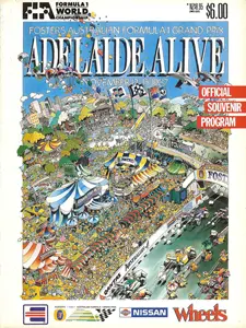 1987-11-15 | Australian Grand Prix | Adelaide | Formula 1 Event Artworks | formula 1 event artwork | formula 1 programme cover | formula 1 poster | carsten riede