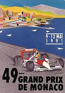 1991-05-12 | Grand Prix De Monaco | Monte Carlo | Formula 1 Event Artworks | formula 1 event artwork | formula 1 programme cover | formula 1 poster | carsten riede