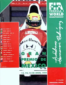 1991-06-16 | Gran Premio De Mexico | Mexico | Formula 1 Event Artworks | formula 1 event artwork | formula 1 programme cover | formula 1 poster | carsten riede