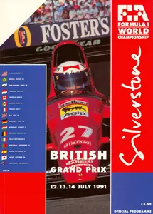 1991-07-14 | British Grand Prix | Silverstone | Formula 1 Event Artworks | formula 1 event artwork | formula 1 programme cover | formula 1 poster | carsten riede