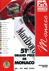 1993-05-23 | Grand Prix De Monaco | Monte Carlo | Formula 1 Event Artworks | formula 1 event artwork | formula 1 programme cover | formula 1 poster | carsten riede
