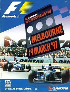 1997-03-09 | Australian Grand Prix | Melbourne | Formula 1 Event Artworks | formula 1 event artwork | formula 1 programme cover | formula 1 poster | carsten riede